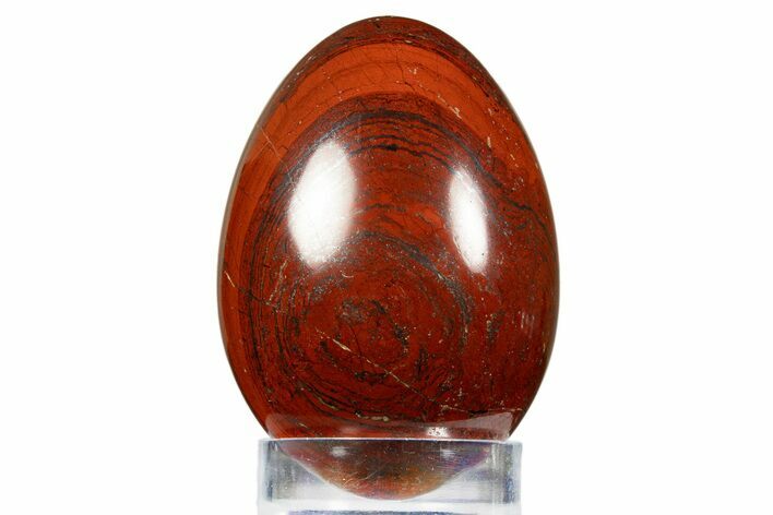 Polished Striped Red Jasper Egg - Western Australia #312682